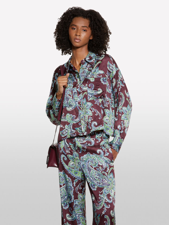 Paisley pattern shirt - women's shirts - Multi-color | Sisley image number 3